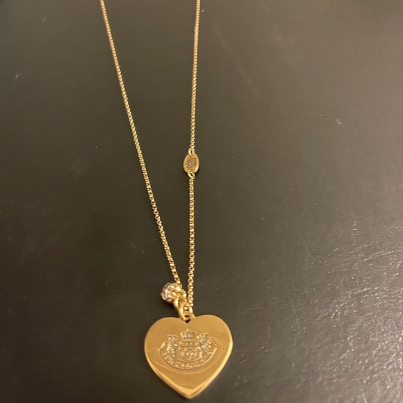Juicy Couture Necklace with Double Heart Charms *Reversible* Vintage - Picture 2 of 9
